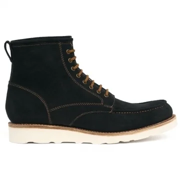 Camden MV Apron Derby Boot in Black Suede