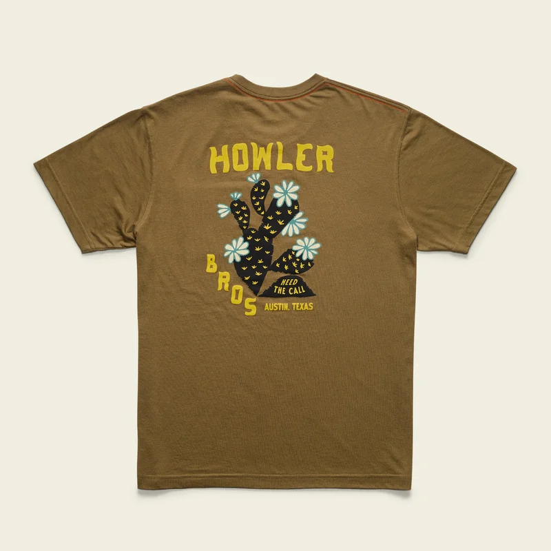 Image of Prickly Pear Pocket T-Shirt - Ivy Green