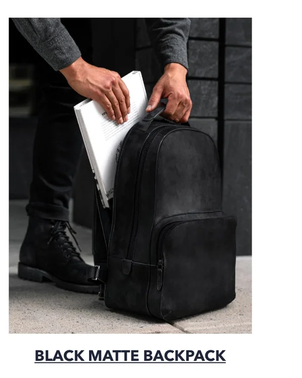 Black Matte Backpack