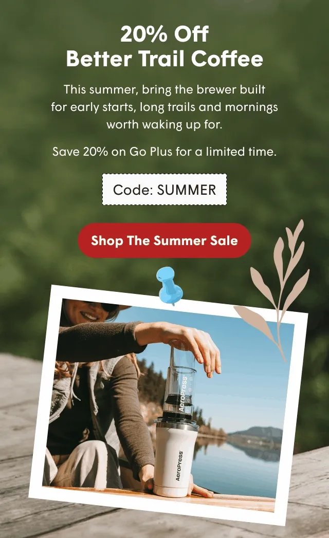 20% off better trail coffee