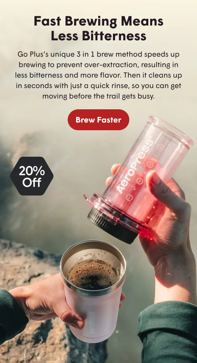 fast brewing means less bitterness