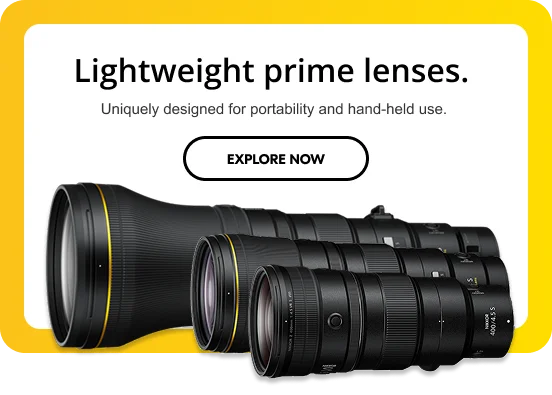 Lightweight prime lenses. | Explore Now