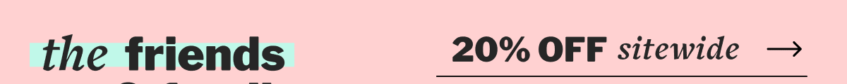 20% OFF sitewide