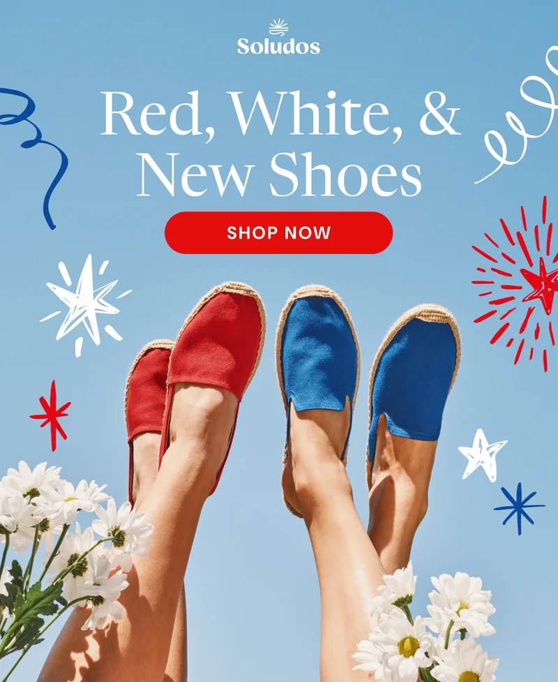 Red, White, & New Shoes. Shop now