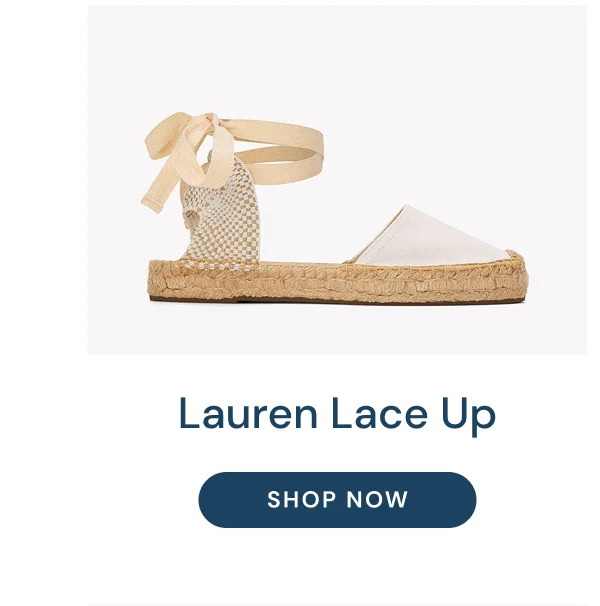 The Lauren Lace Up Espadrille