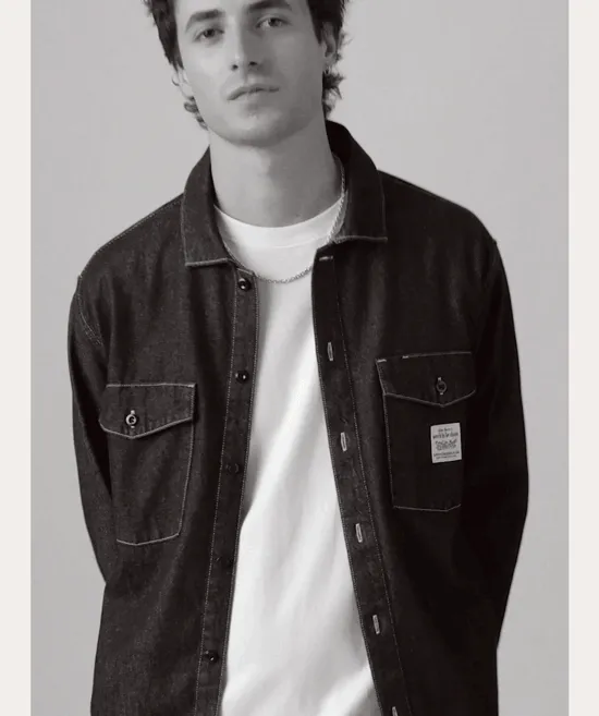 PERSON WEARING LONG-SLEEVE WORKER SHIRT