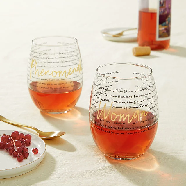 Maya Angelou Phenomenal Woman Glasses - Set of 2