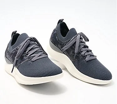 Moshn Washable Lace-Up Sneakers-Pulse  Size 8 Medium  Blk Oyster Camo