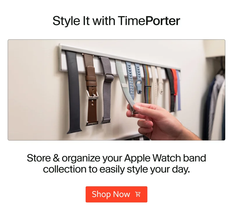TimePorter Apple Watch Band Wall Mount