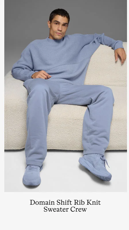 DOMAIN SHIFT RIB KNIT SWEATER CREW