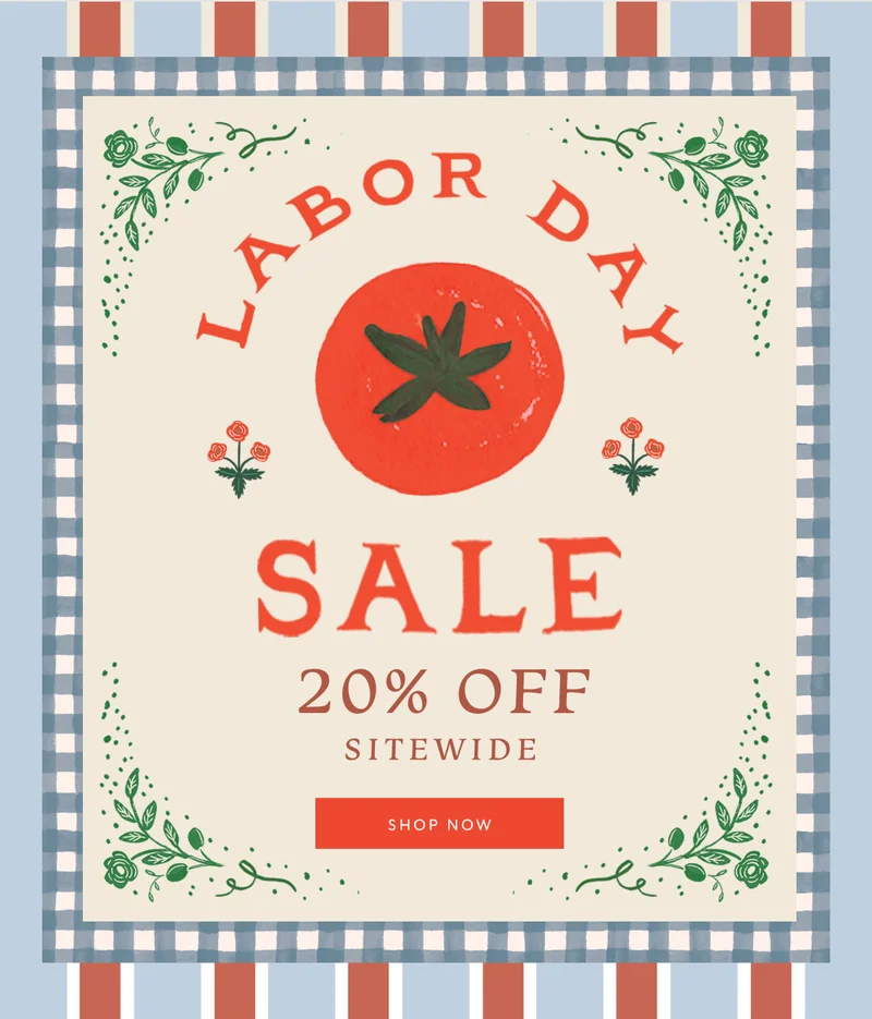 LABOR DAY SALE 20% OFF SITEWIDE - Shop Now