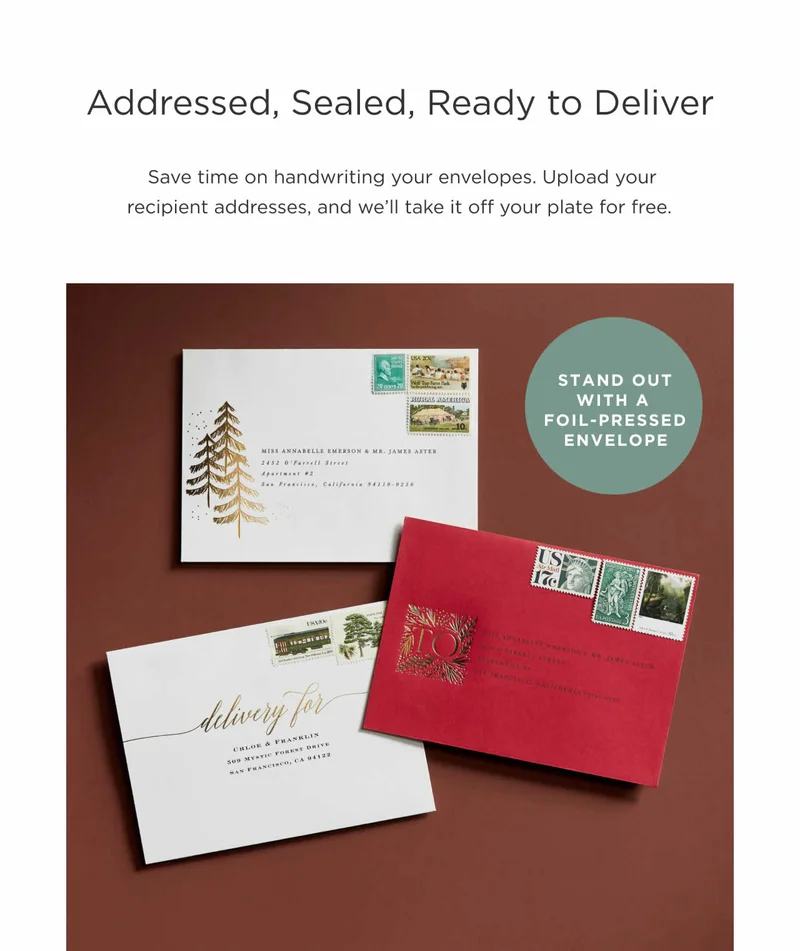 Addressed, Sealed, Ready to Deliver