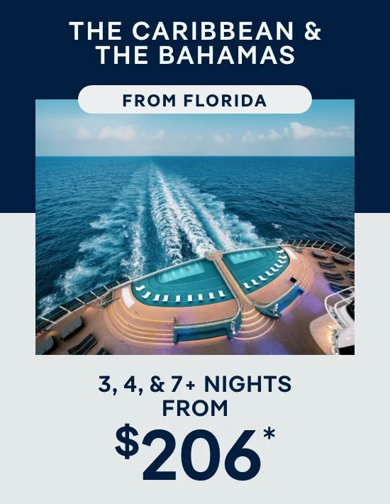 Presidents’ Day Sale – The Caribbean & The Bahamas From Florida – 3, 4, & 7+ Nights – Click to View Cruises & Book Now Presidents’ Day Sale – The Caribbean & The Bahamas From
Florida – 3, 4, & 7+ Nights – Click to View Cruises & Book Now