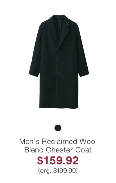 Shop Men's Reclaimed Wool Blend Chester Coat