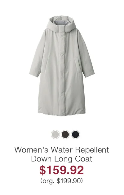 Shop Women's Water Repellent Down Long Coat