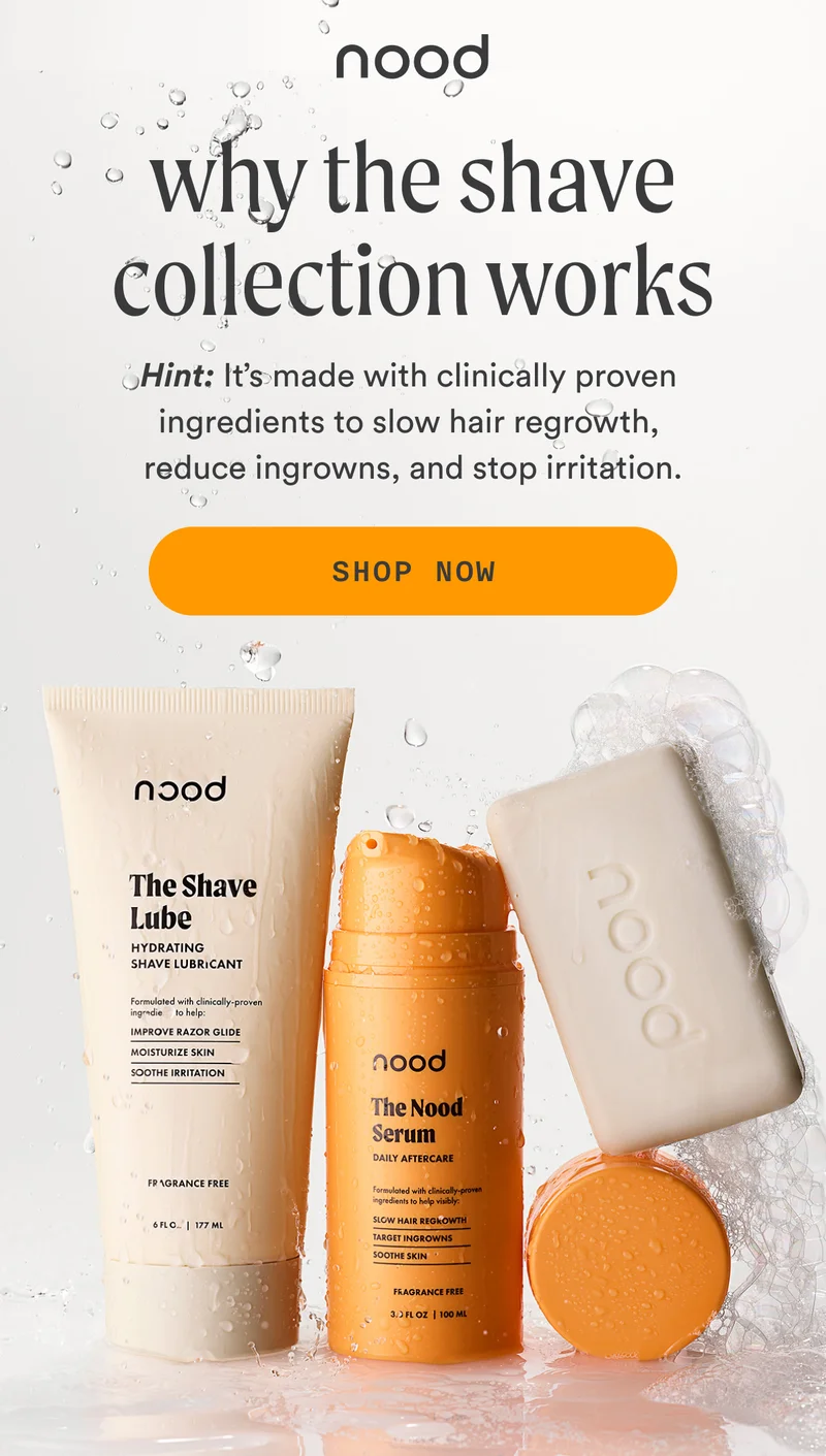 H1: Why The Shave Collection Works S1: Hint: It’s made with clinically proven ingredients to slow hair regrowth, reduce ingrowns, and stop irritation. CTA1: SHOP NOW