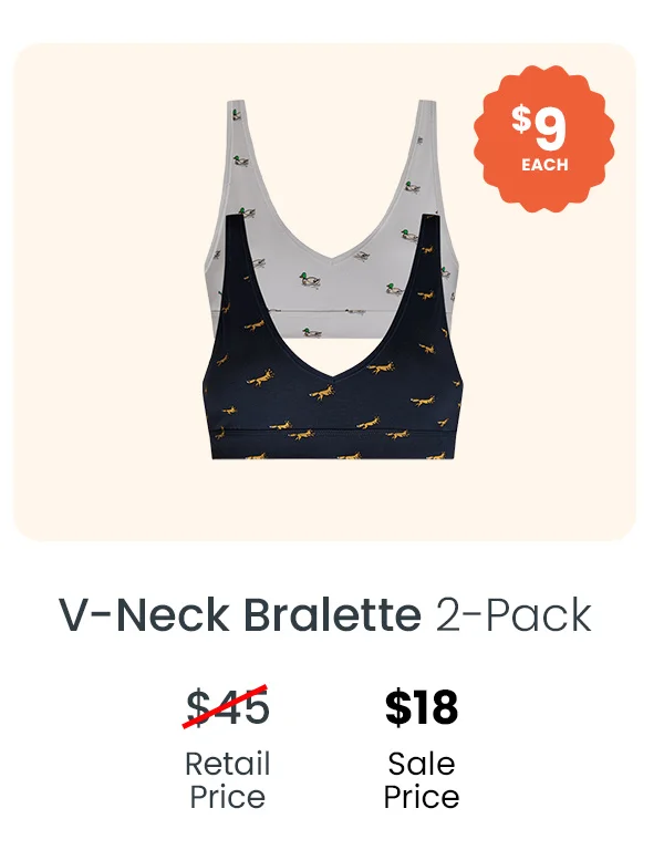 V - Neck Bralette 2-Pack | $18 Sale Price