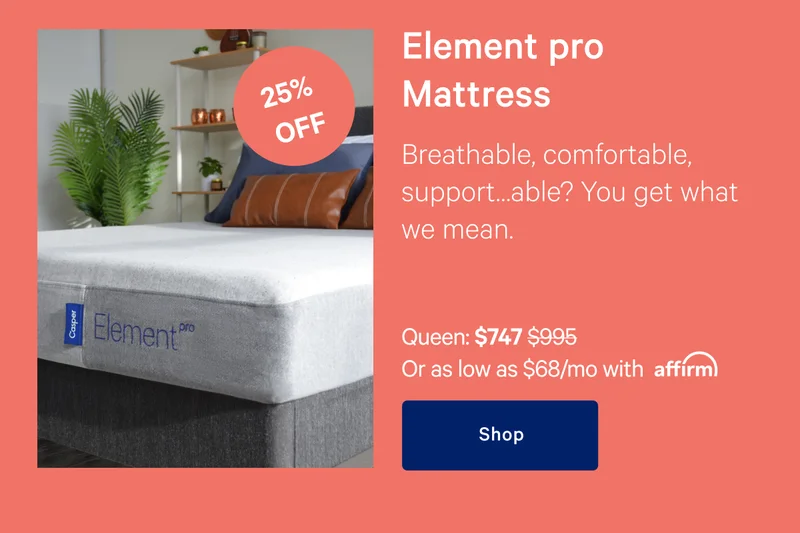 Element pro Mattress >> Breathable, comfortable, support…able? You get what we mean. >> Shop >>