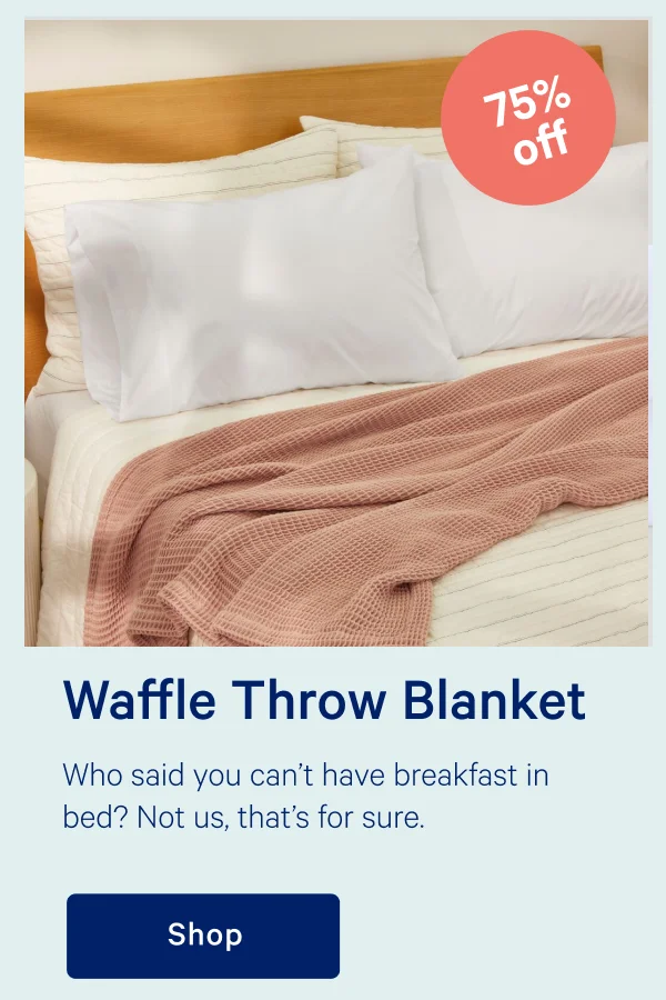 Waffle Throw Blanket >> Who said you can’t have breakfast in bed? Not us, that’s for sure. >> Shop >>