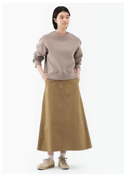 Shop Women's Slub Yarn Chino A-Line Skirt