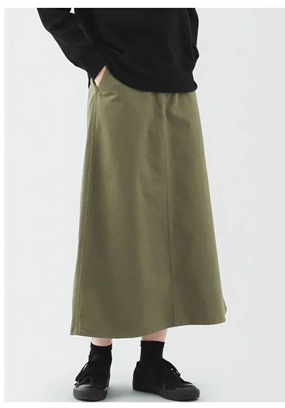 Shop Women's Slub Yarn Chino A-Line Skirt