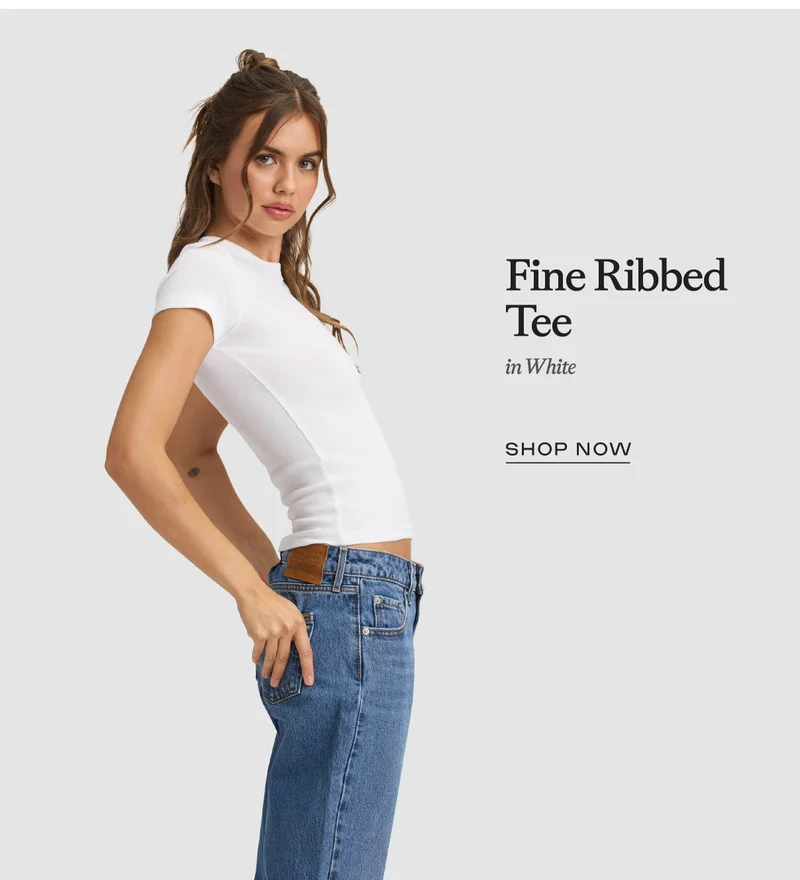 Fine Ribbed Tee - Shop Now