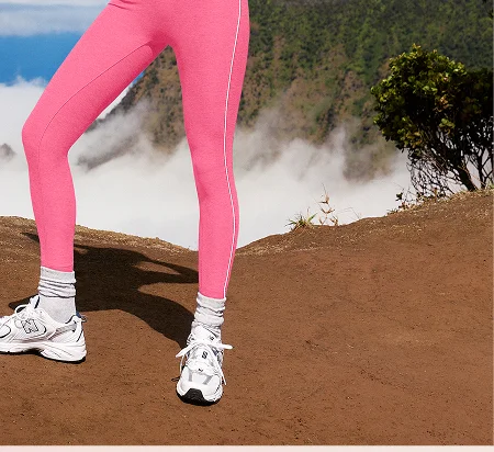 Spacedye™ Streamline Midi Legging in Luscious Pink Heather