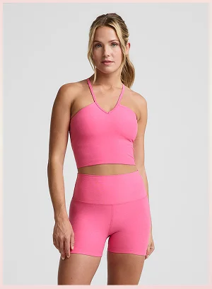 Spacedye™ Make It Strappy Tank in Luscious Pink Heather