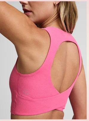 Spacedye™ Twister Cropped Tank in Luscious Pink Heather