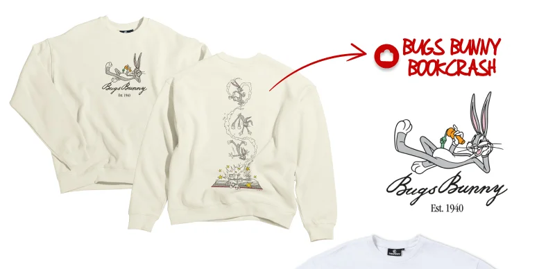 Bugs Bunny Book Crash Sweatshirt