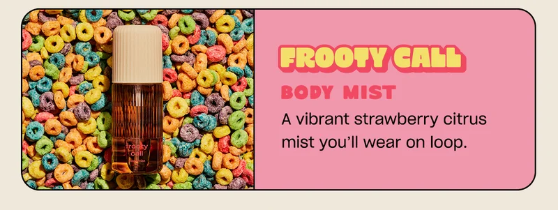 frooty call mini body mist A vibrant strawberry citrus mist you’ll wear on loop.