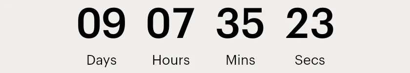 Countdown timer: Time remaining until Flash Sale ends