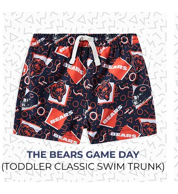Toddler Classic Swim Trunk: The Bears Game Day