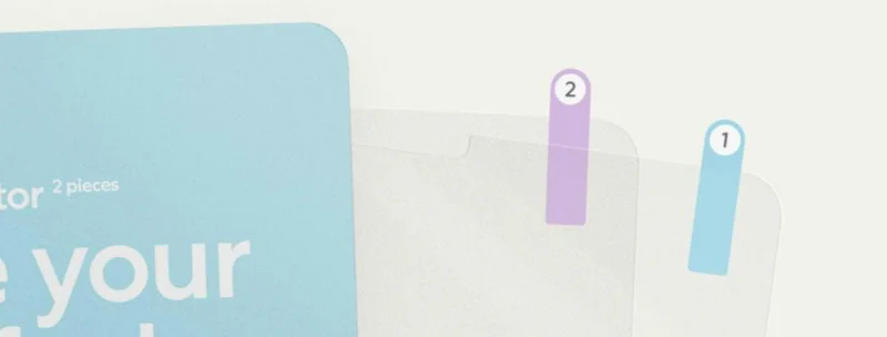Close up shot of the two Paperlike screen protectors in one pack