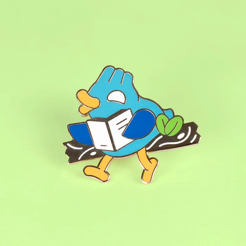 Image of Curious Birb Enamel Pin