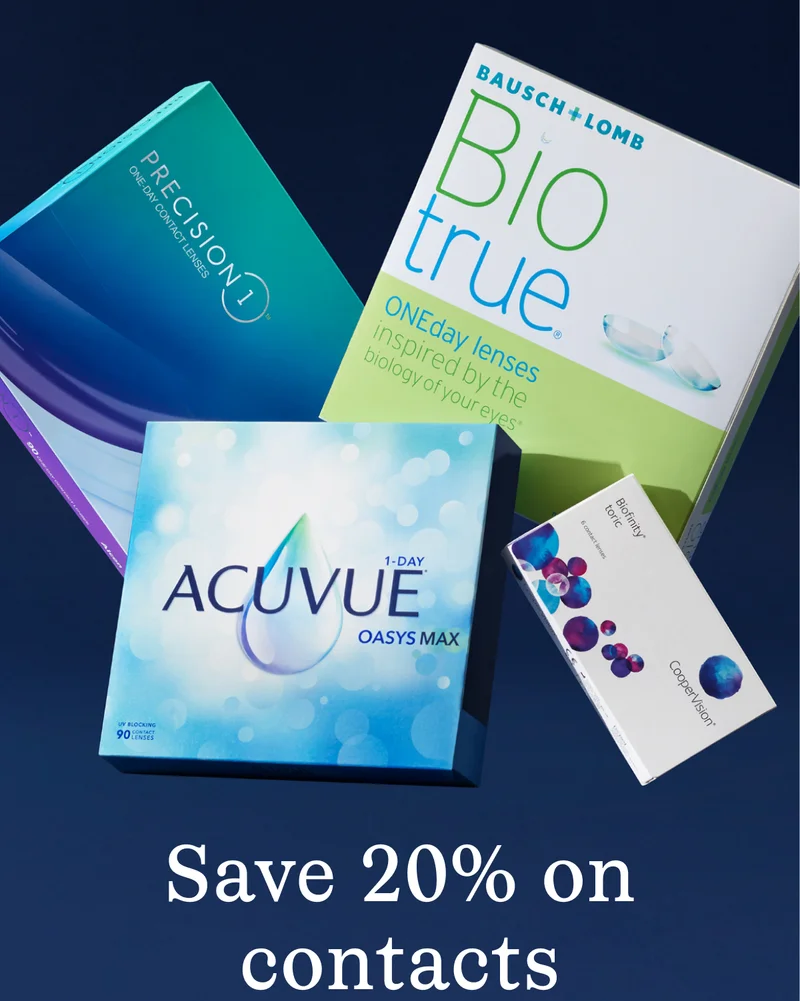 Save 20% on contacts Save 20% on contacts