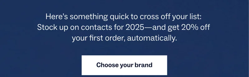 Save 20% on contacts Save 20% on contacts