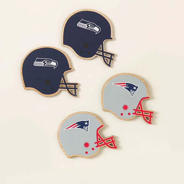 NFL Game Day Helmet Coaster Set