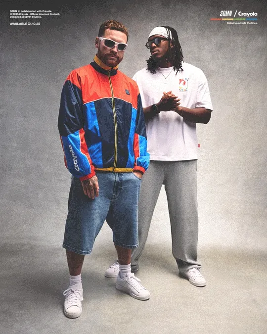 GIF of SDMN x Crayola Photoshoot images linking to collection page