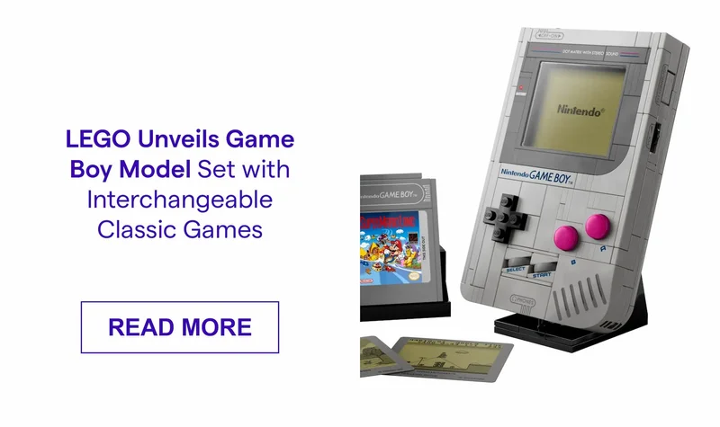 LEGO Unveils Game Boy Model Set with Interchangeable Classic Games