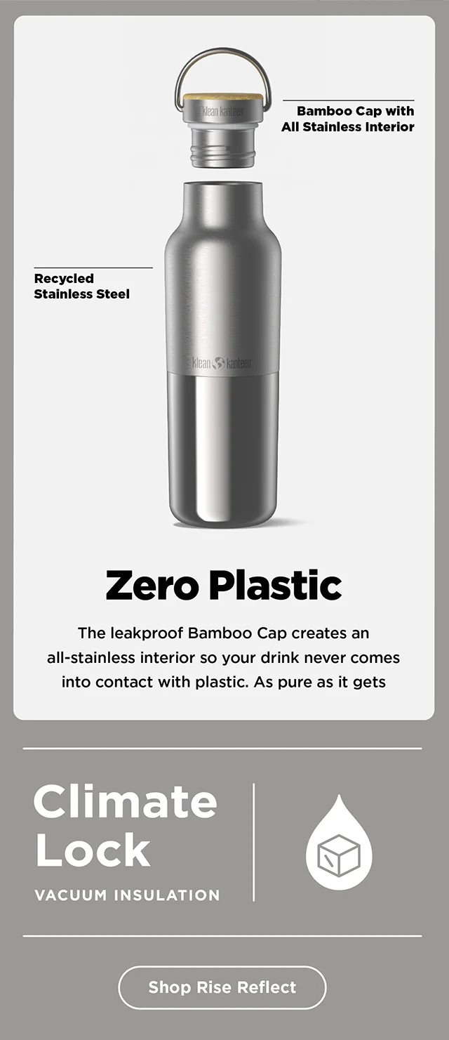 Zero Plastic - Rise Reflect Bottle with Bamboo Cap