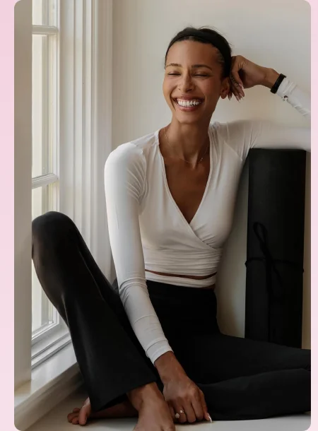 Featherweight Waist No Time Wrap Top in Cloud White