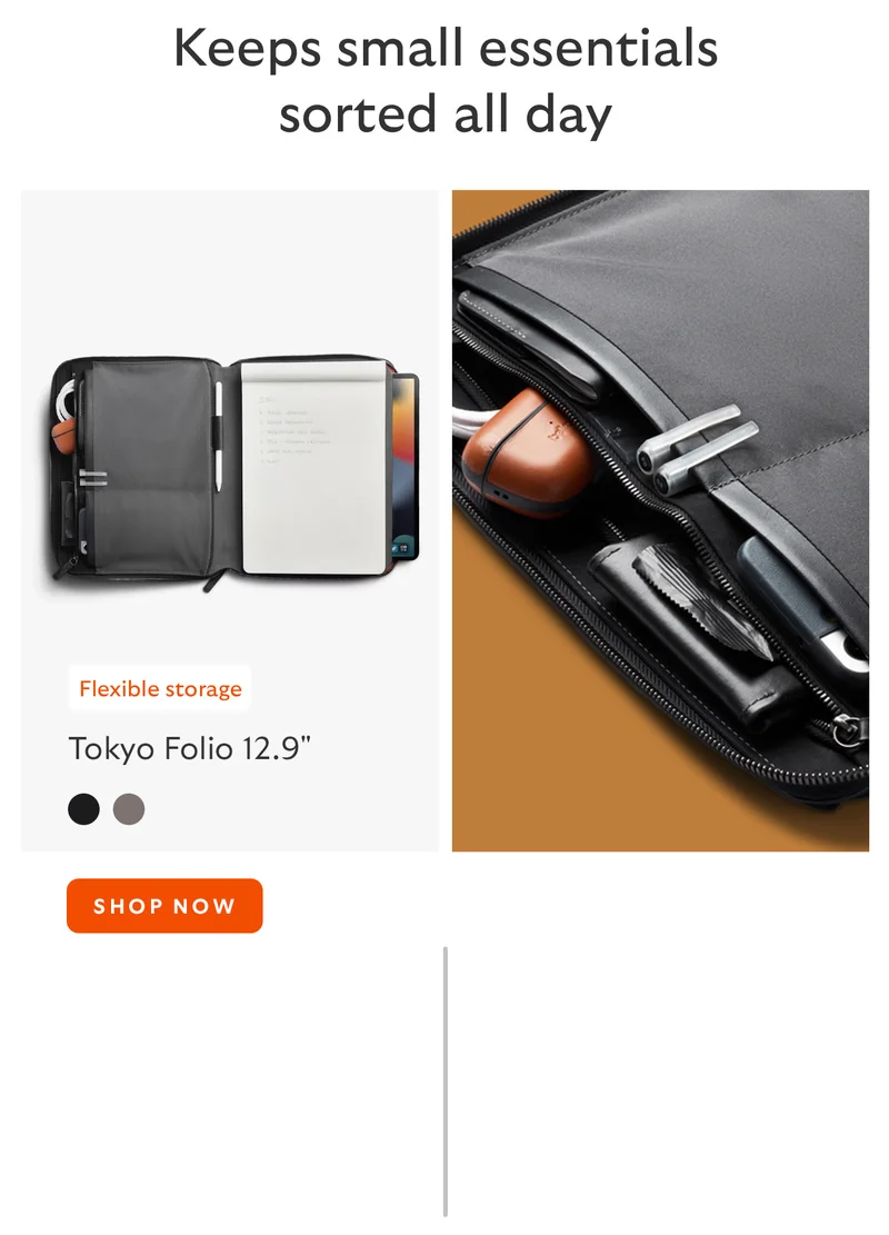 Keeps small essentials sorted all day