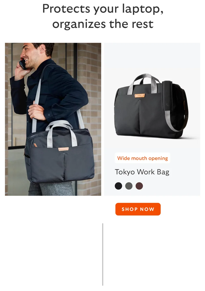 Protects your laptop, organizes the rest