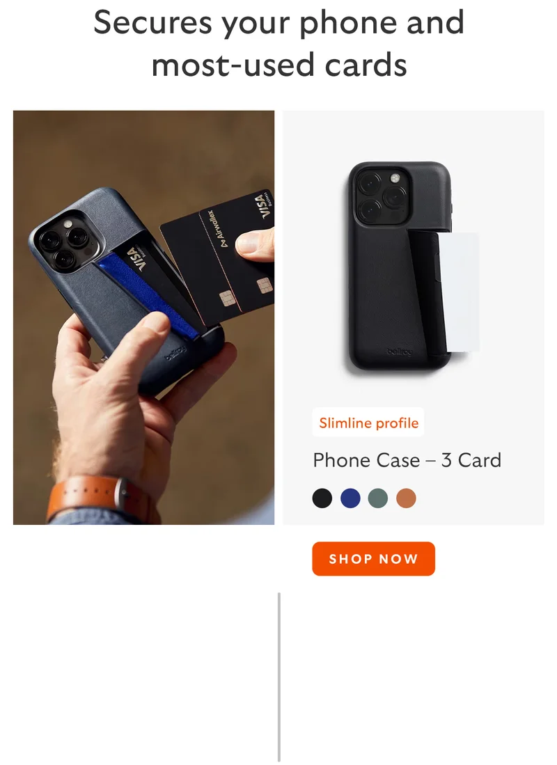 Secures your phone and most-used cards