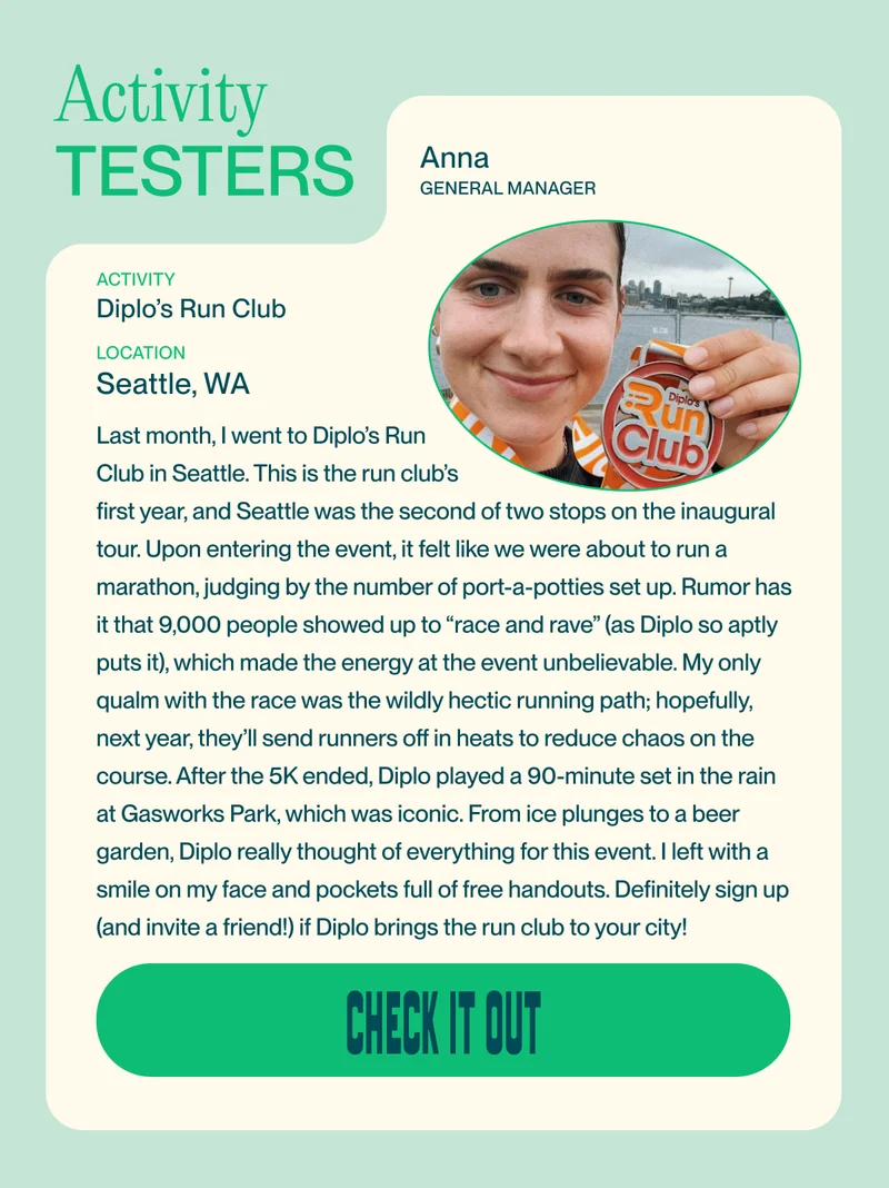Activity Tester: Diplo's Run Club