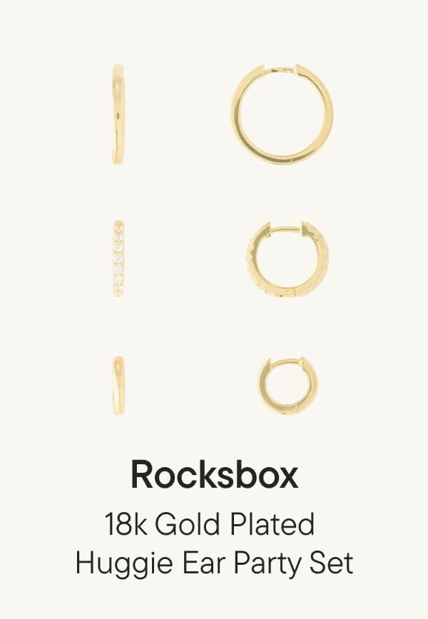 18k Gold Plated Huggie Ear Party Set 18k Gold Plated Huggie Ear Party Set