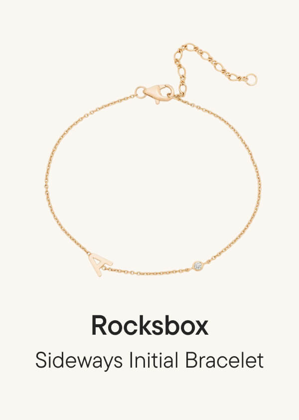 Sideways Initial Bracelet