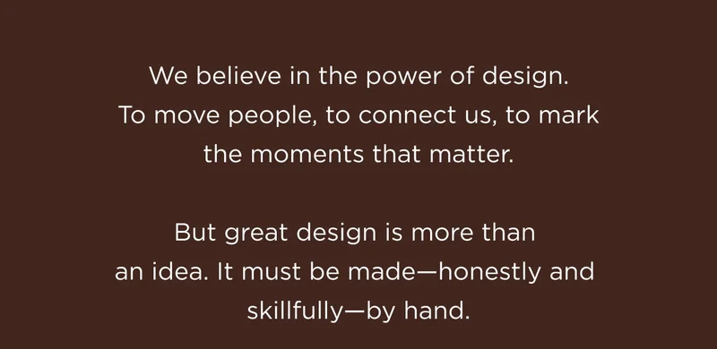 We believe in the powr of design