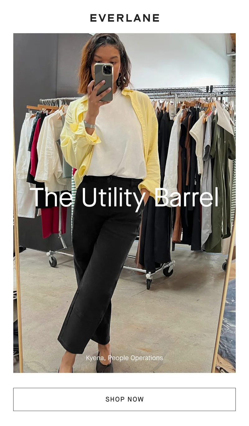 [EVERLANE][IMAGE]The Utility Barrel Kyena, People Operations[SHOP NOW]